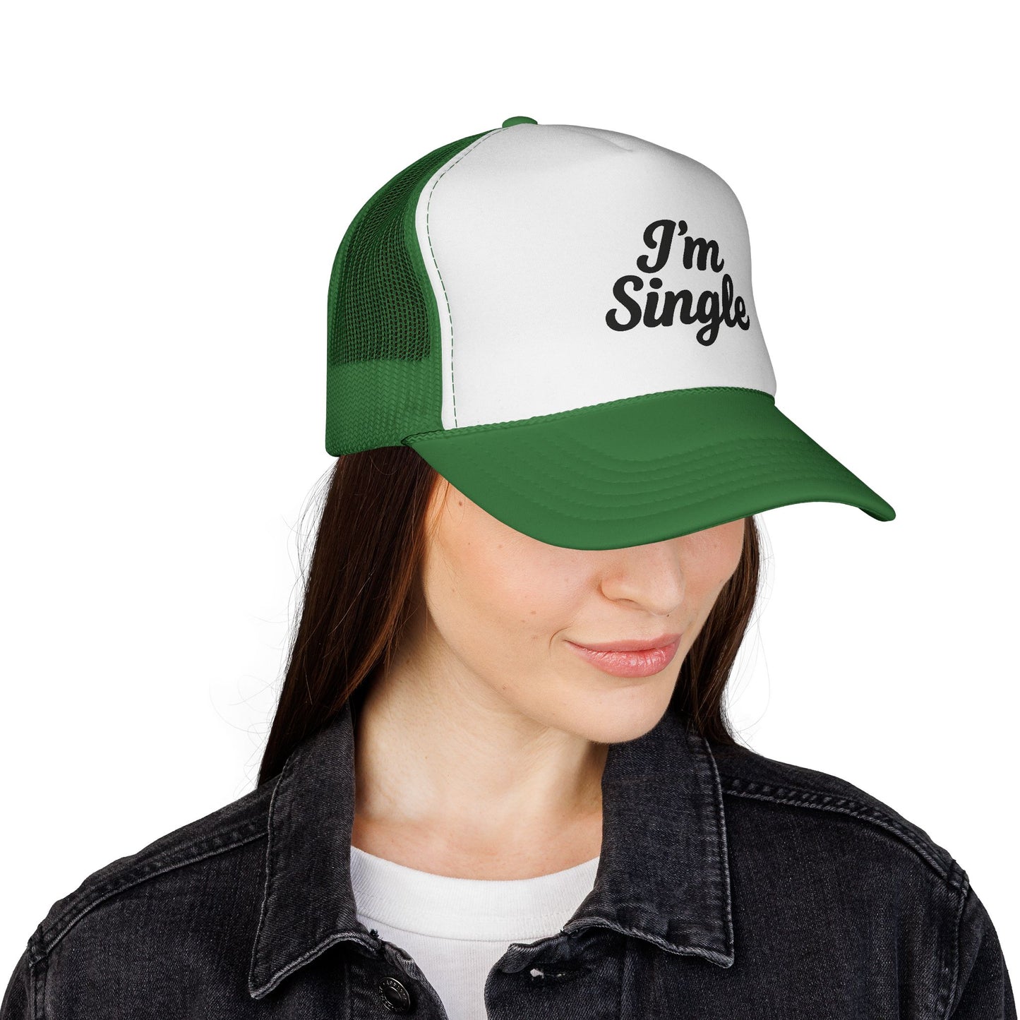 I'm Single Trucker Hat
